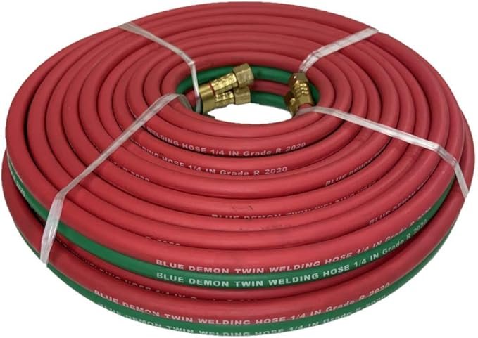 Twin Gas Welding Hose - 1/4" x 50ft